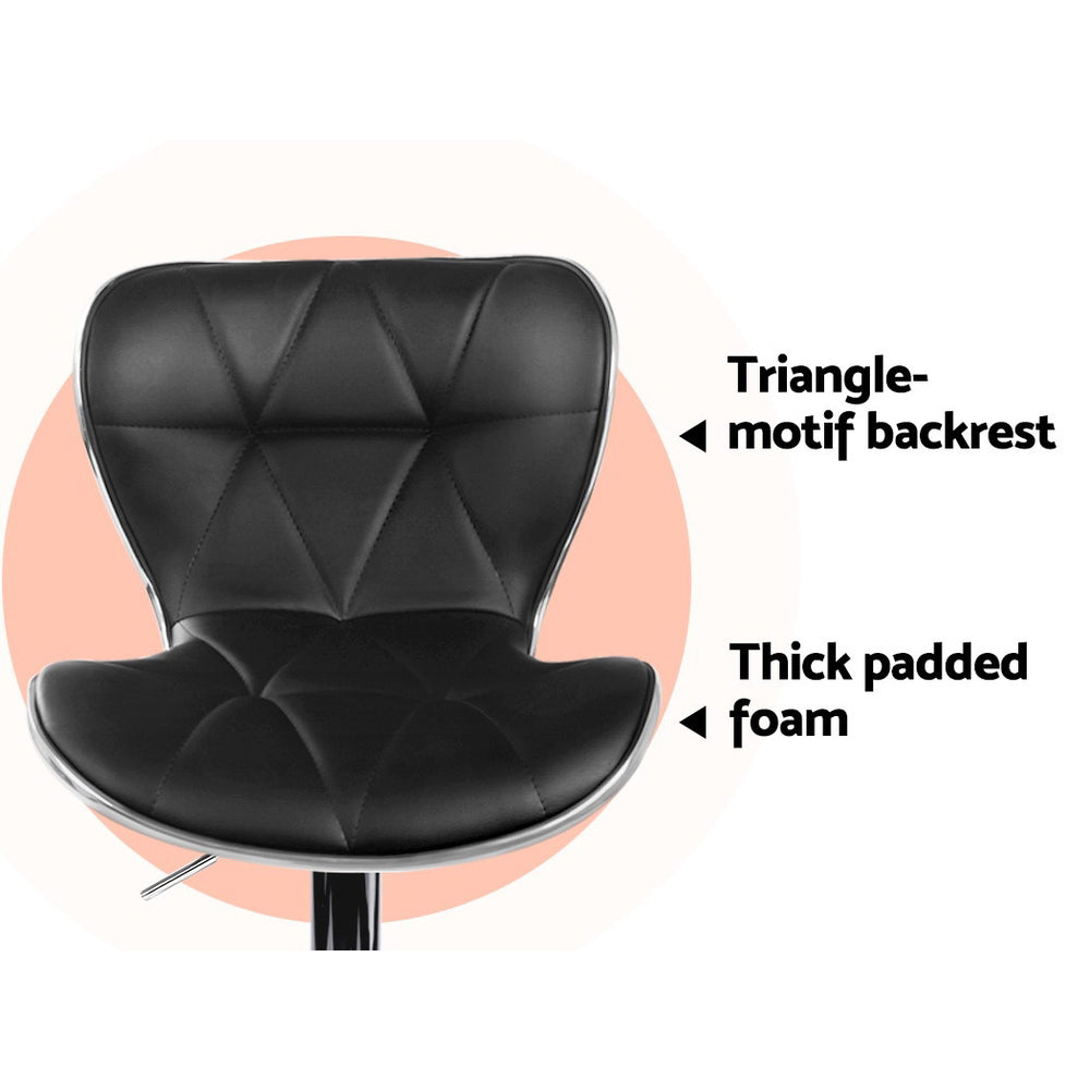 Artiss bar stool leather seat close-up showing padded finish — Allure Home Collections