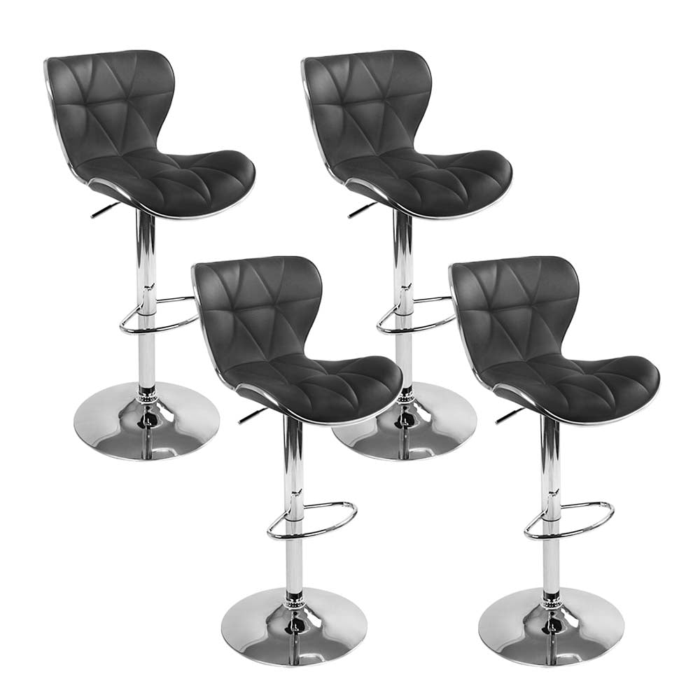 Artiss black PU leather gas lift bar stools set of 4 — Allure Home Collections