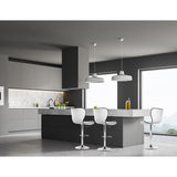 Artiss white leather bar stool padded seat close-up — Allure Home Collections