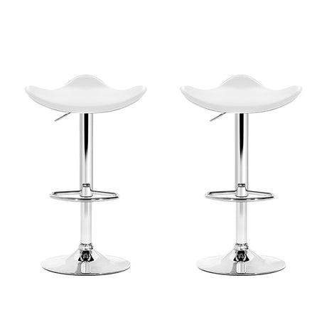 Somers Gas Lift Bar Stool, White 2pcs