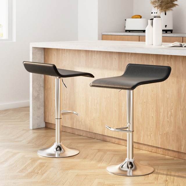 Artiss Sena black adjustable gas lift bar stools set of 2 — Allure Home Collections