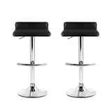 Two Artiss Sena black gas lift bar stools at kitchen counter — Allure Home Collections