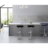 Pair of Artiss Sena black bar stools in contemporary kitchen — Allure Home Collections