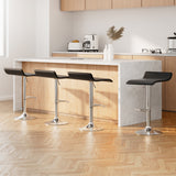 Artiss black bar stool seat and gas lift detail close-up — Allure Home Collections