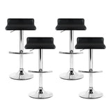 Side profile of Artiss black bar stool showing chrome gas lift — Allure Home Collections