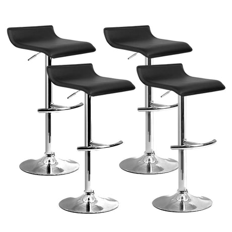 Artiss black adjustable gas lift bar stools set of 4 — Allure Home Collections