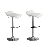 Artiss Sena white adjustable gas lift bar stools set of 2 — Allure Home Collections