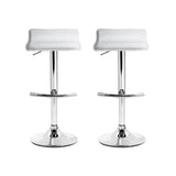 Two Artiss Sena white gas lift bar stools at kitchen counter — Allure Home Collections