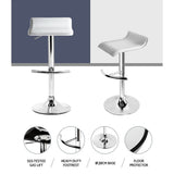 Artiss Sena white bar stool padded seat close-up — Allure Home Collections