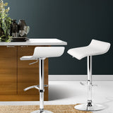 Artiss Sena white bar stool footrest and chrome base detail — Allure Home Collections
