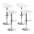 Artiss white adjustable gas lift bar stools set of 4 — Allure Home Collections