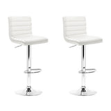 Artiss bar stool padded leather seat and gas lift detail — Allure Home Collections
