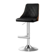 Artiss black PU leather bentwood swivel adjustable bar stool — single — Allure Home Collections