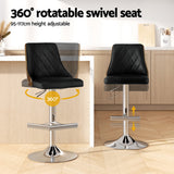 Side profile of Artiss black bentwood bar stool showing curved frame — Allure Home Collections