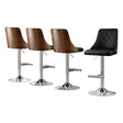 Canadian Bay black gas lift bar stool with bentwood backrest at a kitchen island