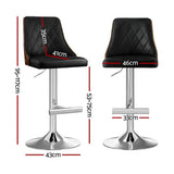 Canadian Bay black gas lift bar stool with bentwood backrest at a kitchen island