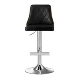 Canadian Bay black gas lift bar stool with bentwood backrest at a kitchen island