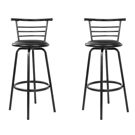 Two Artiss swivel leather bar stools at kitchen breakfast bar — Allure Home Collections