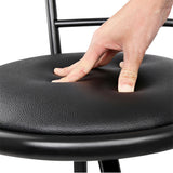 Artiss swivel leather bar stool padded seat close-up — Allure Home Collections