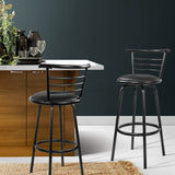Artiss swivel bar stool chrome base and footrest ring detail — Allure Home Collections