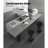 Two Artiss black gas lift bar stools at kitchen counter — Allure Home Collections