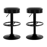 Pair of Artiss black gas lift bar stools in contemporary kitchen — Allure Home Collections