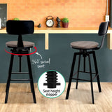Artiss vintage metal bar stool seat close-up — Allure Home Collections