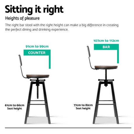 Artiss single vintage bar stool in contemporary kitchen setting — Allure Home Collections