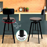 Pair of Artiss vintage metal bar stools in industrial kitchen — Allure Home Collections