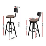 Tooradin black industrial swivel bar stool with elm wood seat in a modern kitchen