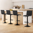 Artiss black faux linen gas lift bar stools set of 4 — Allure Home Collections