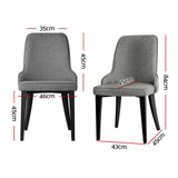 Artiss Domus Grey Linen Dining Chairs — Set of 4 — Allure Home Collections