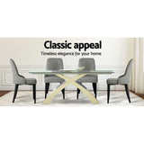 Artiss Domus Grey Linen Dining Chairs — Set of 4 — Allure Home Collections