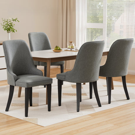 Artiss Domus Grey Linen Dining Chairs — Set of 4 — Allure Home Collections