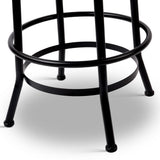 Artiss Angus bar stool elm wood seat close-up — Allure Home Collections