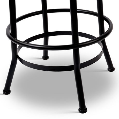 Artiss Angus bar stool elm wood seat close-up — Allure Home Collections