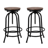 Two Artiss adjustable wood bar stools at kitchen counter — Allure Home Collections