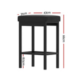Artiss metal bar stool PU seat and frame detail — Allure Home Collections