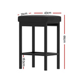 Crib Point Metal Bar Stool, Black 2pcs