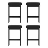 Set of 4 Artiss metal PU seat bar stools at kitchen island — Allure Home Collections