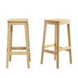 Artiss rubber wood and rattan bar stools set of 2 for kitchen — Allure Home Collections