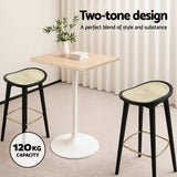 Two Artiss black rattan bar stools at kitchen counter — Allure Home Collections