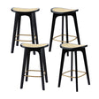 Artiss black rattan saddle bar stools set of 4 — Allure Home Collections