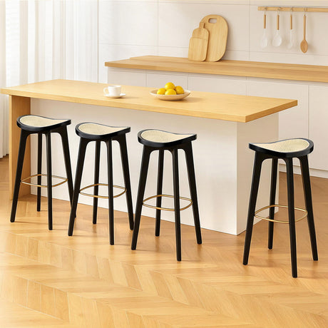 Artiss rattan bar stool footrest and base detail — Allure Home Collections