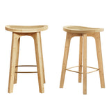 Artiss bamboo rattan counter bar stools set of 2 — Allure Home Collections