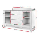 Pearson Baby Changing Table with Drawers, White