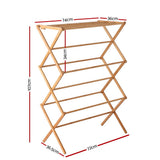 Eco-Friendly Bamboo Folding Clothes Airer