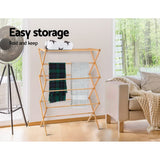 Eco-Friendly Bamboo Folding Clothes Airer