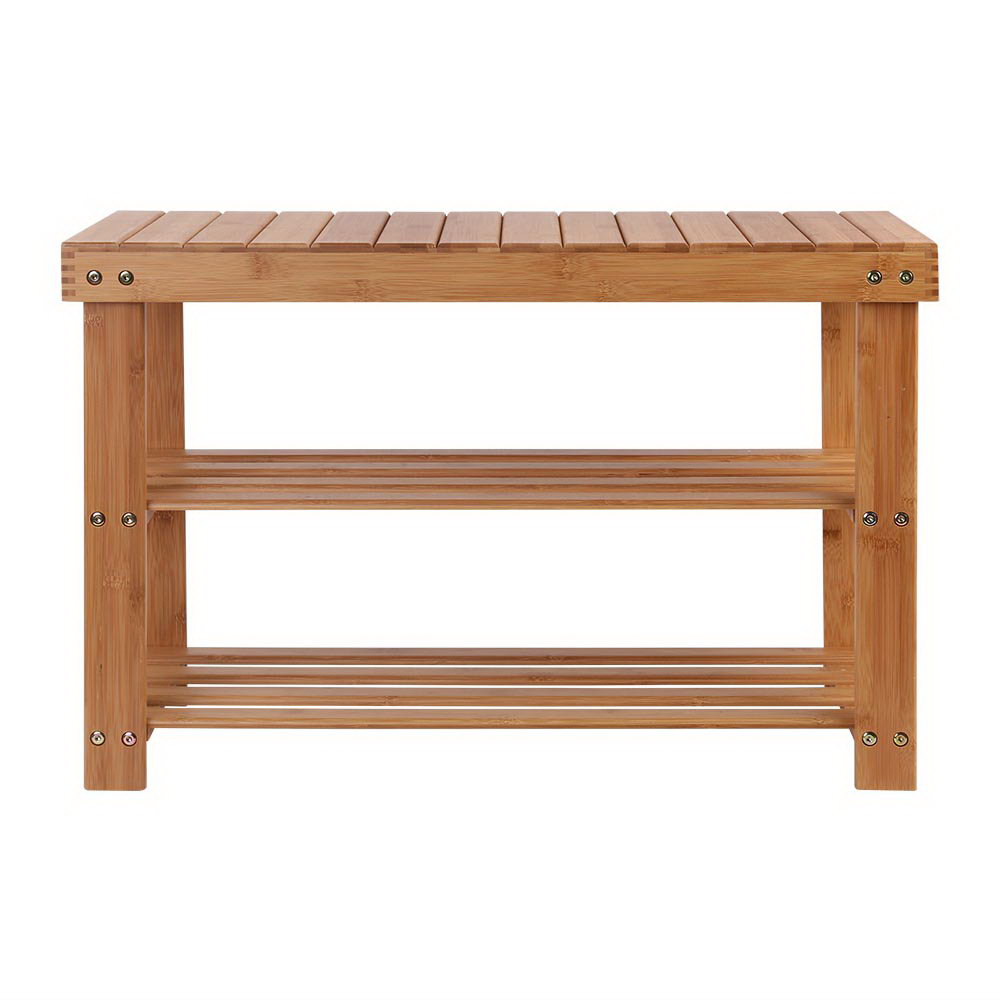 Artiss Bamboo Shoe Rack Bench — 10 Pairs, Timeless Design — Allure Home Collections