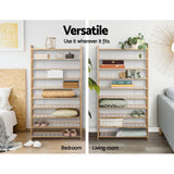 Artiss 10-Tier Bamboo Shoe Rack Cabinet — 50 Pairs, Retro Eco Design — Allure Home Collections